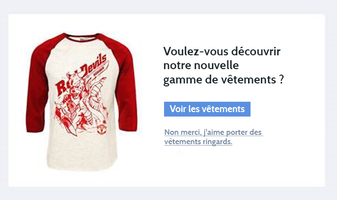 T-shirt avec message incitatif pour l'acheter