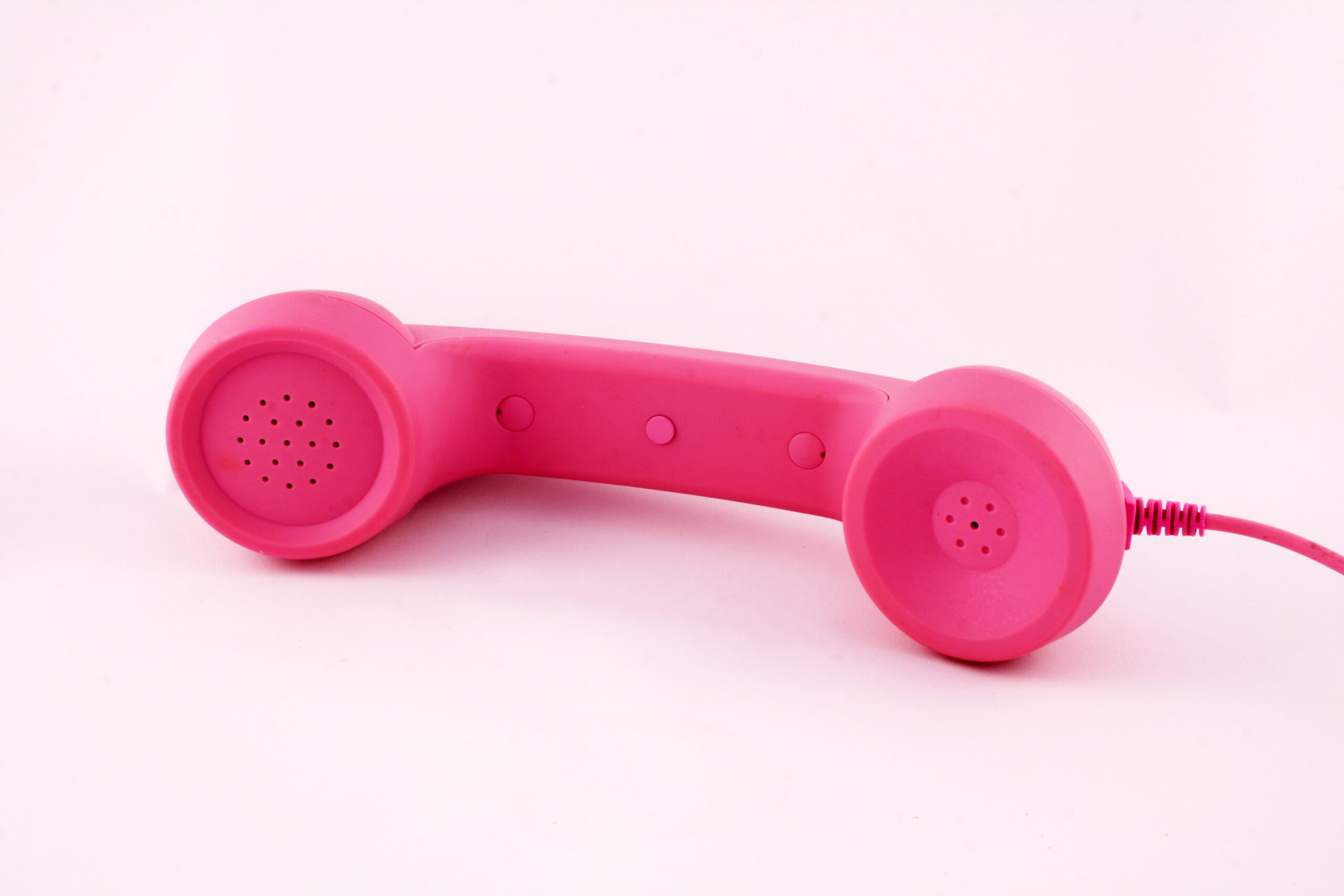 A pink telephone