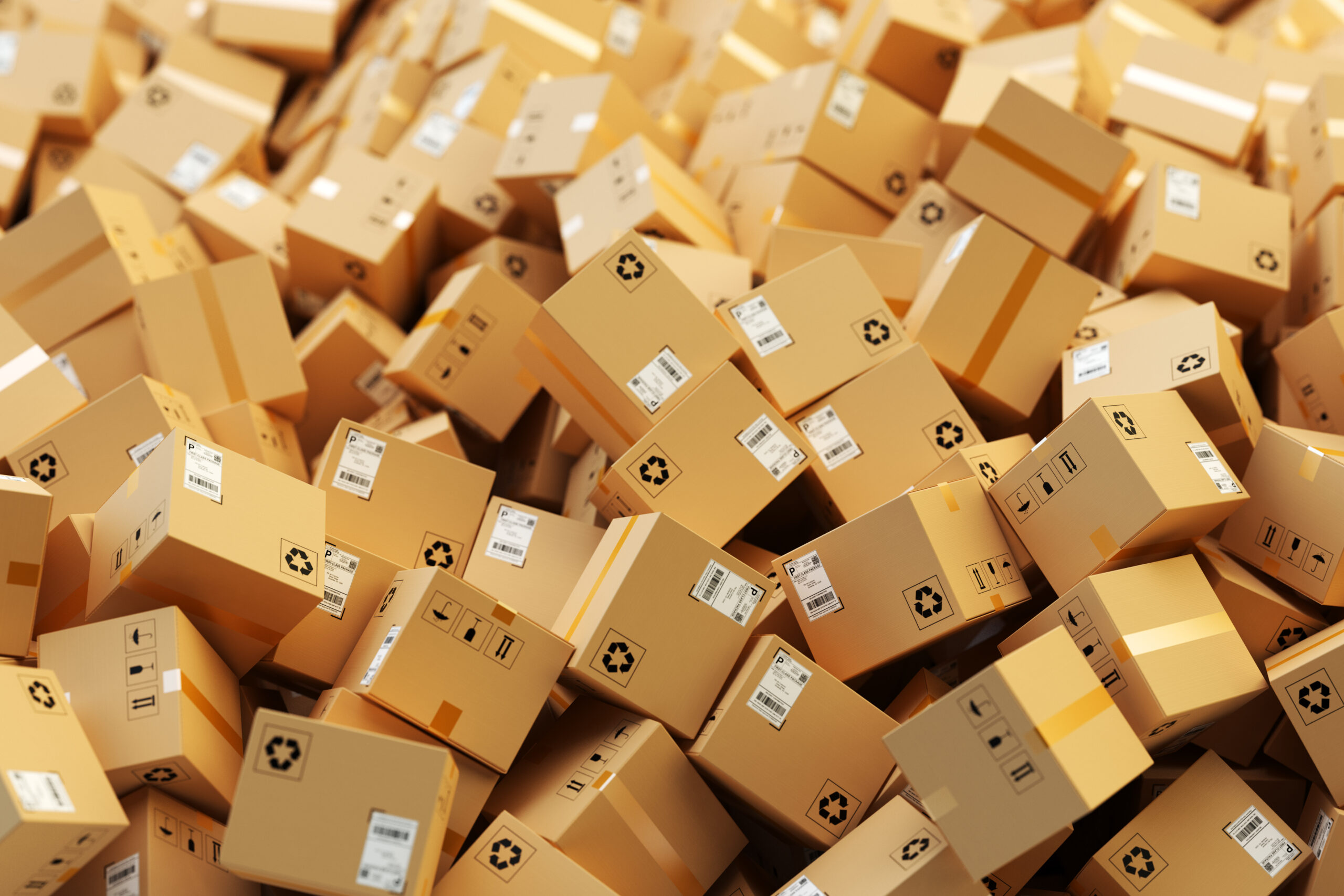 Une multitude de petits cartons