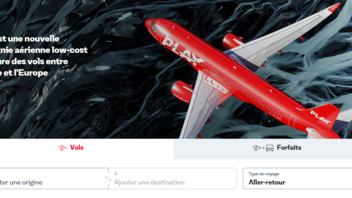 Aperçu du site de la compagnie aérienne Fly PLAY