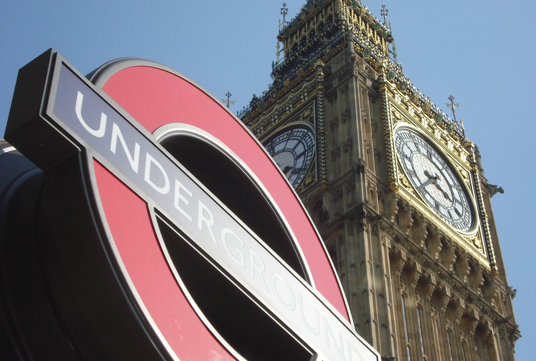 View of Big Ben from the frog's perspective.