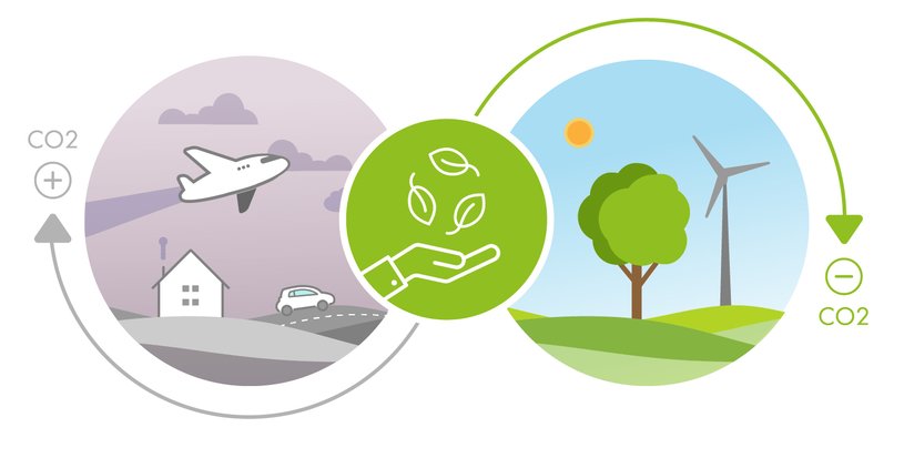 Diagram explaining the principle of CO2 compensation.